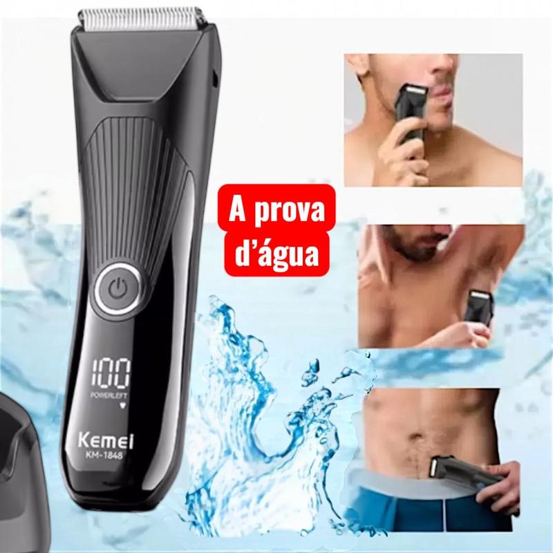 Aparador de Pelos A Prova d'água Kemei 1848 Maquina Unissex